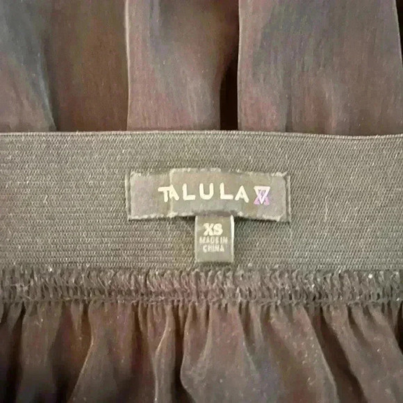 Talula Black Ruffled Skirt with  Elastic Waist Size XS - Picture 5 of 6